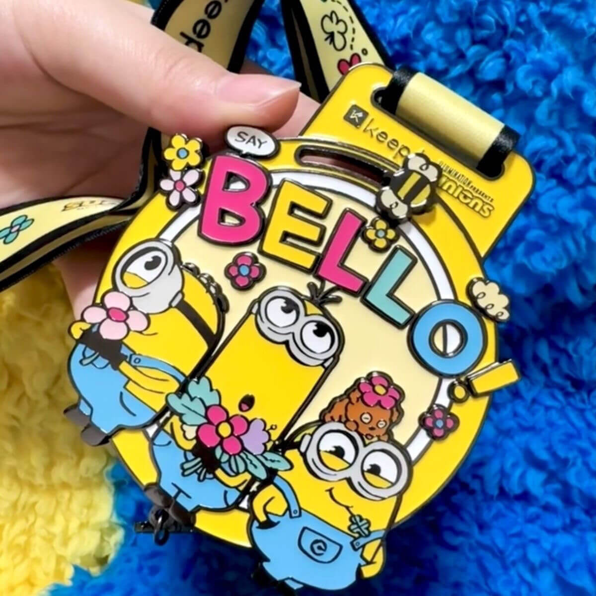 2025 New【Official In Stock】Double-Side KeepBello Minion Medal - Adorable Keep Hello Big-Eyed Minion