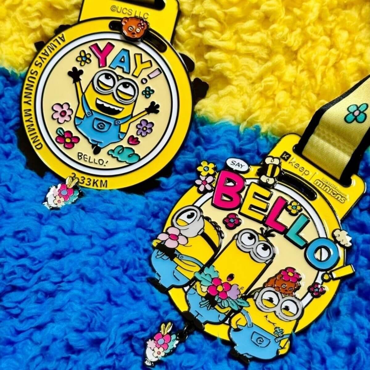 2025 New【Official In Stock】Double-Side KeepBello Minion Medal - Adorable Keep Hello Big-Eyed Minion