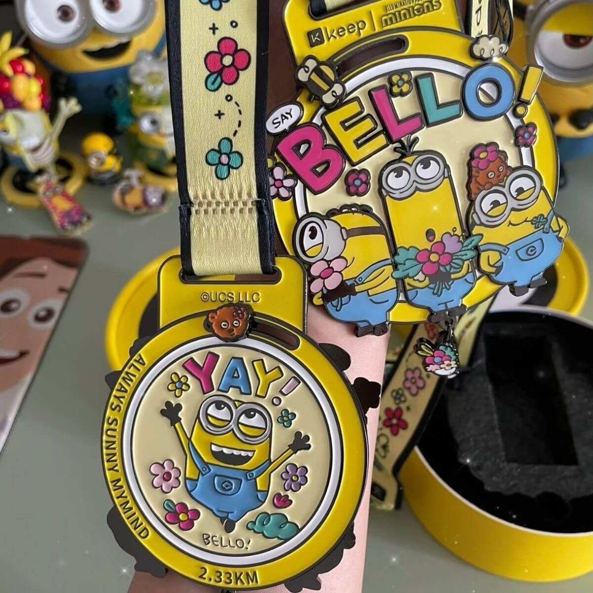 2025 New【Official In Stock】Double-Side KeepBello Minion Medal - Adorable Keep Hello Big-Eyed Minion