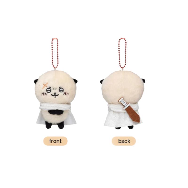 Official Chiikawa x Sanrio Plush Keychain - Usagi, Kawauso, and Shisugi Characters