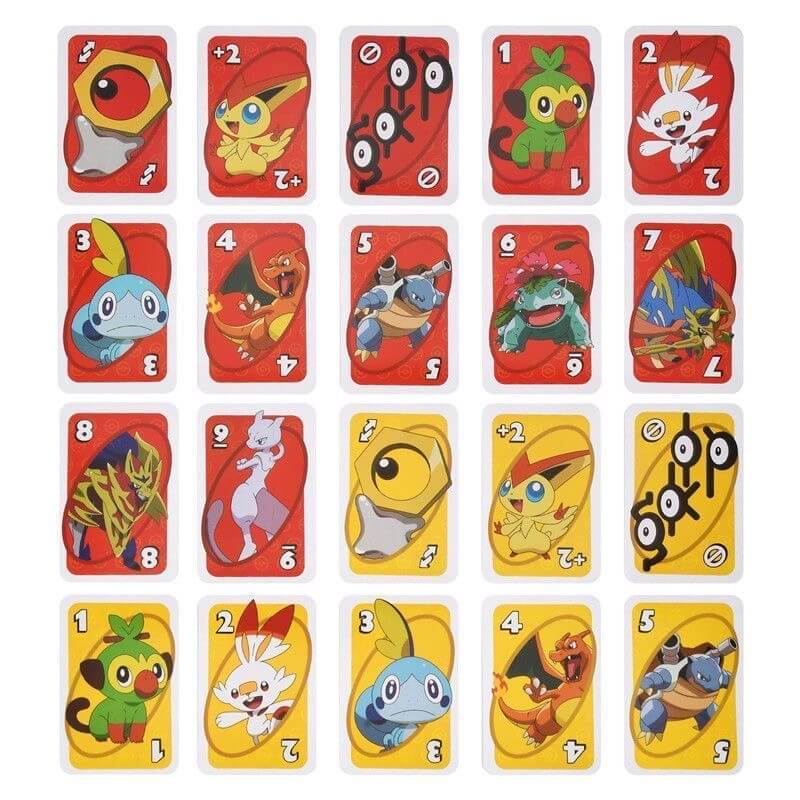 Thickened Pokémon UNO Card Game – Pikachu & Pocket Monsters Crossover Edition