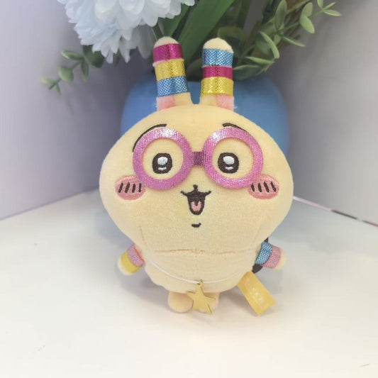Chiikawa Glow-in-the-Dark Usagi Halo Plush Keychain - Cute Backpack Accessory Gift for Girls