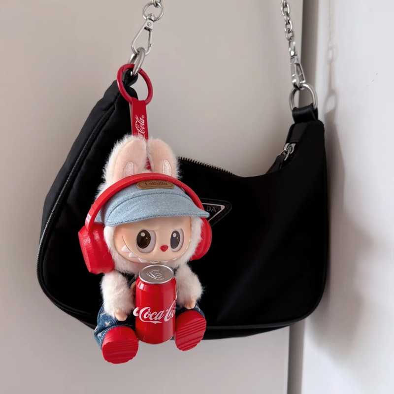 Cute Red Headphone Outfit Set for Labubu Doll