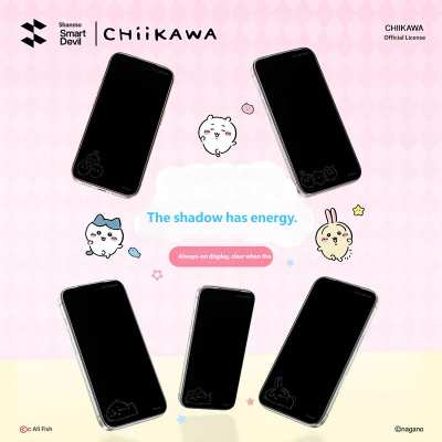 Chiikawax x SmartDevil Collaboration Official | CHIIKAWA Anti-Spy Privacy Screen Protector, Privacy Protection Film for Smartphones