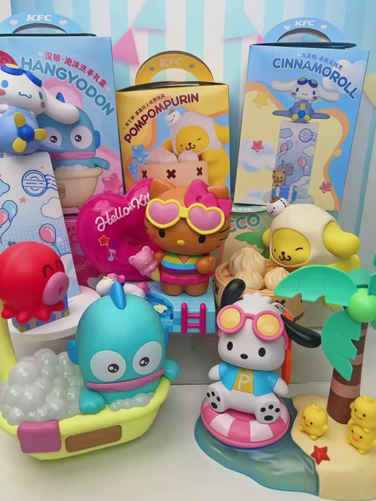 KFC Sanrio 2026 Kids’ Toys– Hangyodon, Pompompurin, My Melody, Kuromi,Cinnamoroll,hello kitty